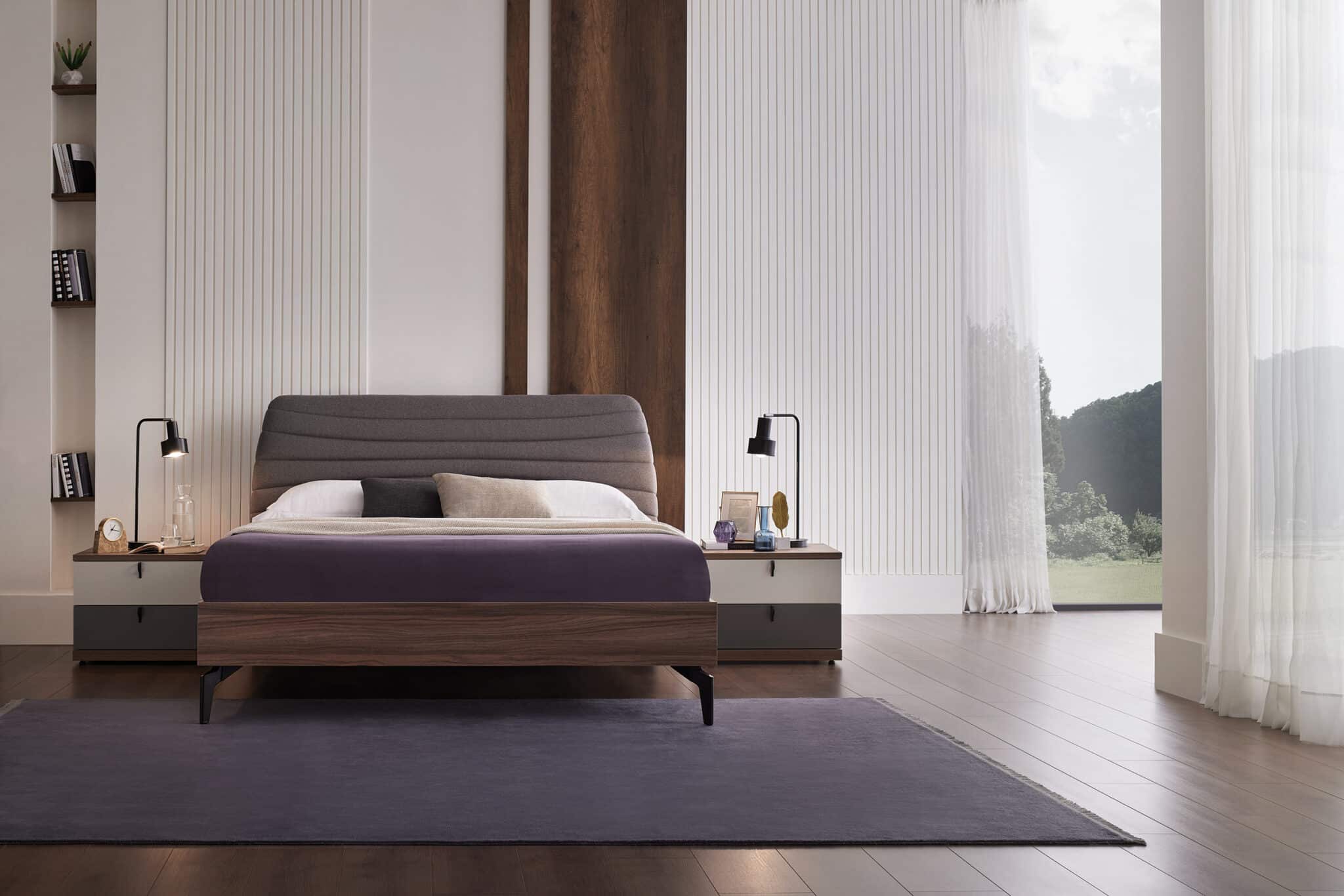 שילוב רהיטים בחדר השינה בהתאמה לעיצוב הכללי